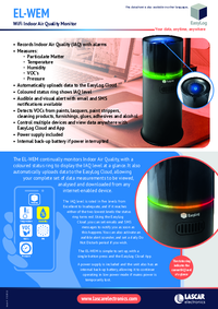Thumbnail of document Data Sheet - EL-WEM Indoor Air Quality Monitor